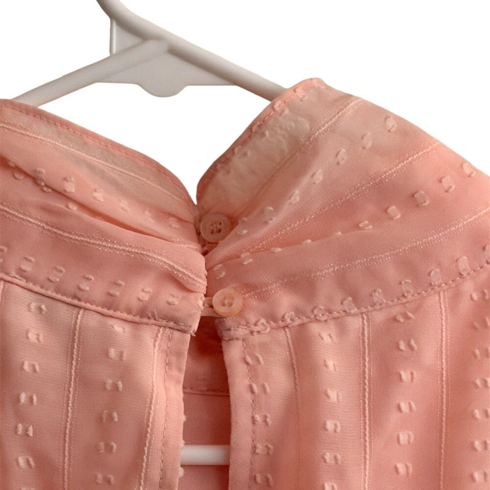 Calvin Klein Peach Sleeveless High Neck Blouse - Picture 6 of 7